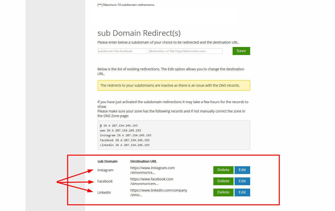 step 5.3 redirection domain